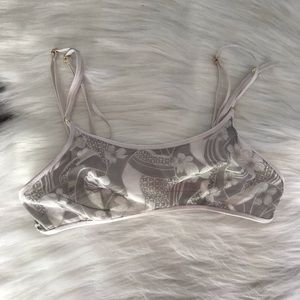 Victoria's Secret Sheer Gray Floral Bralette